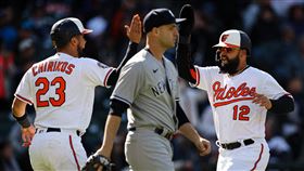 ▲洋基後援投手勒奇（Lucas Luetge）挨再見全壘打。（圖／路透社／達志影像）