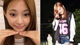 子瑜在紐約自拍。（圖／翻攝自dahhyunnee IG、SIXTEEN推特）