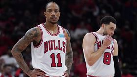 ▲公牛隊球星拉文（Zach LaVine）對於自己在球隊裡的定位不太滿意。（圖／美聯社／達志影像）