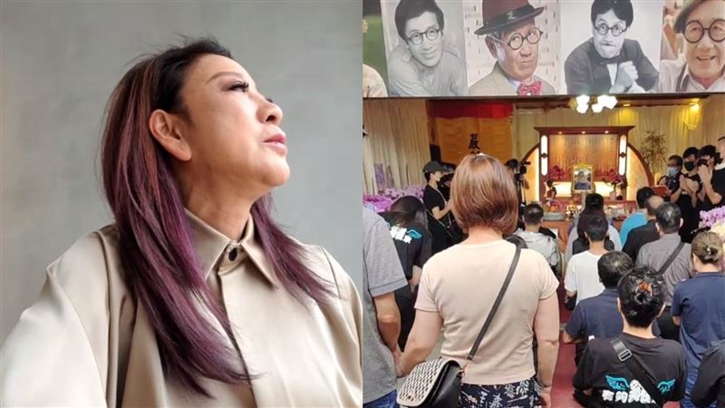 脫線告別式楊繡惠啜泣　兒孫跪地淚喚