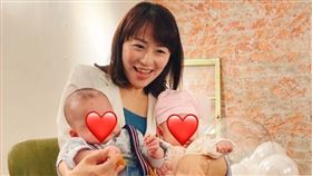 明金成龍鳳胎（圖／翻攝自Patty臉書）