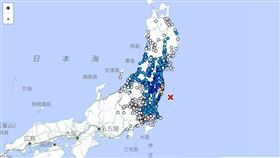 日本0522地震（圖／翻攝自日本氣象廳 官網）