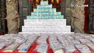 廟宇發愛心防疫包！贈快篩劑、口罩