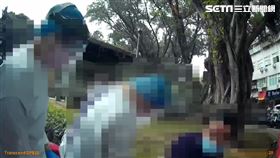 北市蔡男在公園規勸少年反遭摺疊刀刺傷背部。（圖／翻攝畫面）