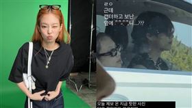  BLACKPINK的成員Jennie、防彈 V。（圖／翻攝自Jennie IG、推特）