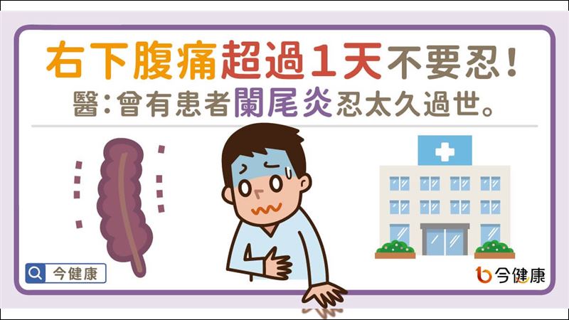 右下腹疼痛可別輕忽　嚴重恐致命