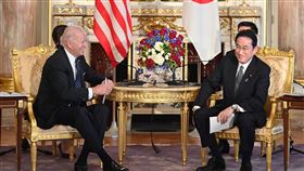 日本首相岸田文雄今日與來訪的美國總統拜登會談（圖／路透社／達志影像）