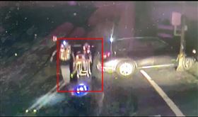 確診男居隔偷跑撞車　一句話嚇壞警消（圖／翻攝畫面）