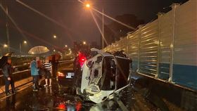 車禍,新北,淡水馬偕醫院,林口長庚,五股,台64（圖／翻攝畫面）