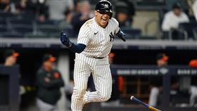 ▲洋基崔維尼歐（Jose Trevino）打出再見安打。（圖／美聯社／達志影像）