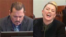 強尼戴普痛訴「手指遭削斷」　安柏赫德竟仰頭大笑。（圖／翻攝自Law&Crime Network　YOUTUBE）