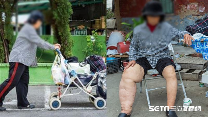 獨／病嬤推嬰兒車拾荒　尿布曬乾再用