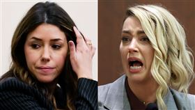  安柏赫德（Amber Heard）、卡蜜兒（Camille Vasquez）。（圖美聯社達志影像）