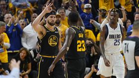 ▲「K湯」湯普森（Klay Thompson）投進8顆三分球攻下32分。（圖／美聯社／達志影像）