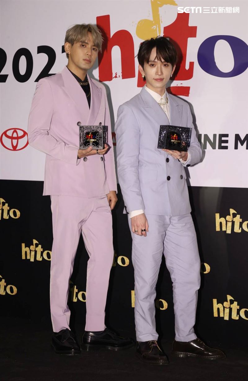 2022流行音樂獎九澤 CP。（記者邱榮吉.楊澍/攝影）