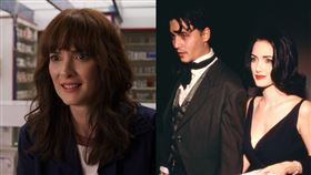 薇諾娜瑞德、強尼戴普。（圖／美聯社／達志影像）、《怪奇物語》薇諾娜瑞德。（圖／Netflix提供）