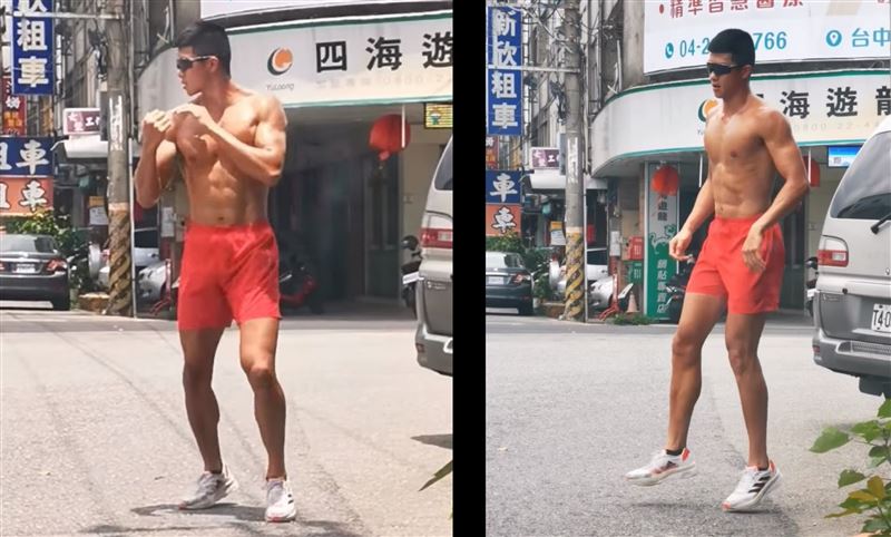 紅短褲健美男裸上身跑步　女網友暴動