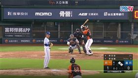 新莊球場出現漫天飛舞的白蟻大軍，讓悍將先發郭俊麟相當困擾。（圖／擷取自CPBL TV）