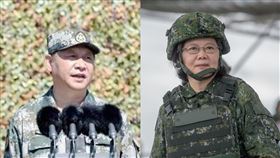 習近平,中國,解放軍,軍力,蔡英文,國軍,軍武,軍事,武統,共軍(組合圖/總統府提供、翻攝自中國政府)