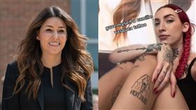 加拿大女子把卡蜜兒刺在身上。（圖／美聯社／達志影像）