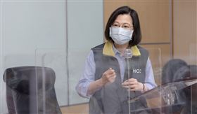 總統蔡英文訪視台北榮總、武漢肺炎、防疫（總統府提供）