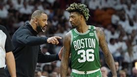 ▲烏度卡（Ime Udoka）在總冠軍賽首戰起到了激勵軍心的功用。（圖／美聯社／達志影像）