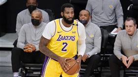 ▲卓蒙德（Andre Drummond）認為穿著湖人球衣打球不容易。（圖／美聯社／達志影像）