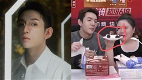 中國網紅端「坦克車蛋糕」！直播一秒被中斷（圖／翻攝自微博）