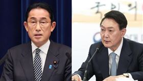 日本首相岸田文雄（左）、南韓總統尹錫悅（右）。（組合圖／翻攝自首相官邸推特、윤석열臉書）