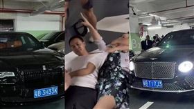 車位被佔！貴婦嗆「我家有50台賓利」（圖／翻攝自微博）