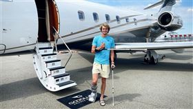 ▲茲韋列夫右腳外側韌帶撕裂。（圖／翻攝自Alexander Zverev IG）