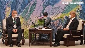 行政院長蘇貞昌今（6）日接見斯洛伐克訪團時一行。（圖／記者盧素梅攝影)