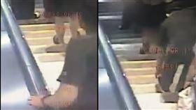 獨／女生注意！男捷運「緊貼短裙妹」　用1噁招偷拍被逮（翻攝畫面）