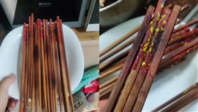 有網友想消毒新筷子，於是放進微波爐裡微波。（圖／翻攝自爆廢公社公開版 臉書）