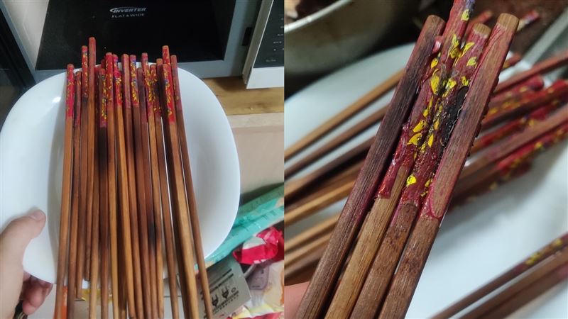 新筷子竟烤焦了　她用這招消毒全看傻