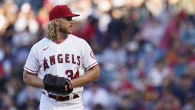 ▲辛德嘉（Noah Syndergaard）6局僅失1分，天使熄火12連敗。（圖／美聯社／達志影像）