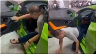 有錢人的困擾！73歲爸下跑車竟跪了