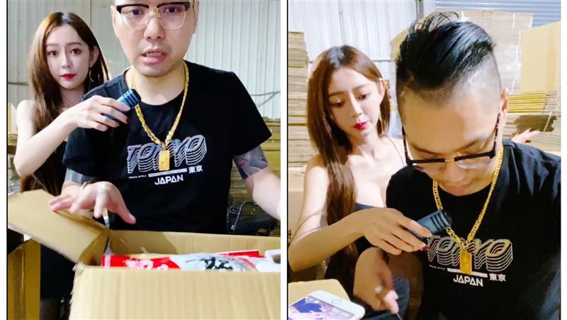 連千毅西瓜刀開箱　女秘書嚇到倒退嚕