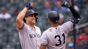 ▲史坦頓（Giancarlo Stanton）敲出傷癒復出首轟。（圖／路透社／達志影像）