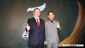 ▲台鋼集團會長謝裕民、台鋼雄鷹球團董事長王炯棻。（圖／記者劉彥池攝影）