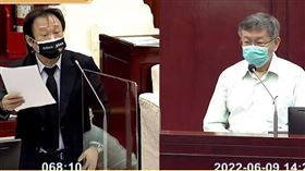 議會市政總質詢王世堅送柯文哲鏡子