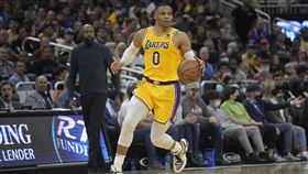 ▲湖人新助教人選華勒斯（Rasheed Wallace）認為威斯布魯克（Russell Westbrook）是NBA最好的球員，（圖／美聯社／達志影像）