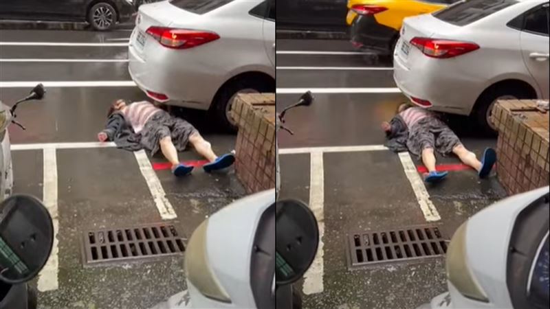 婦突躺地挪到車輪下　聽2字她秒閃