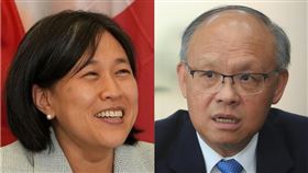 WTO部長級會議將於12日召開，美國貿易代表戴琪（左）將率團前往，行政院政務委員鄧振中（右）也將與會。（圖／翻攝自twitter.com/ambassadortai、中央社檔案照片）
