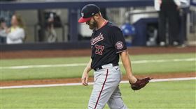 ▲史特拉斯堡（Stephen Strasburg）傷後復出登板，4.2局失7分。（圖／美聯社／達志影像）