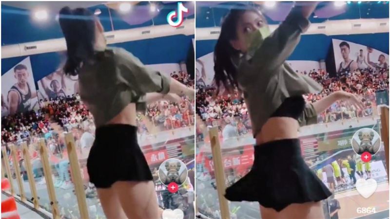 啦啦隊正妹跳超嗨　40秒搖臀片流出