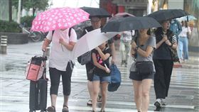 天氣,氣象,下雨,颱風,降雨,雨天,停班,停課,上班,上課,冒雨,雨傘,撐傘,淋雨,強風,豪雨（示意圖／邱榮吉攝影）