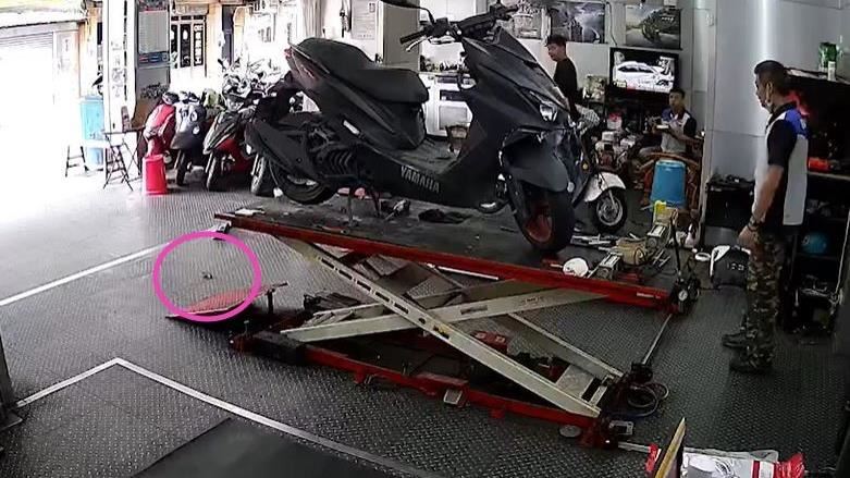 修車師傅驚見老鼠　無影腳發威KO牠