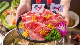 「涮樂和牛鍋物食べ放題」拿可牛肉。（圖／業者提供）