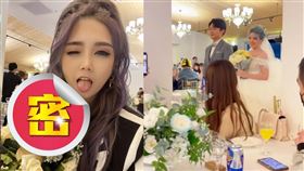 孟若羽拿著特製的「屌炸捧花」拍照。（圖／翻攝自孟若羽推特）